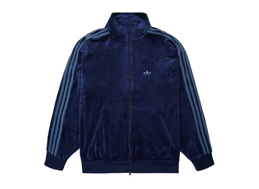 adidas Beckenbauer Velor Track Jacket Night Indigo