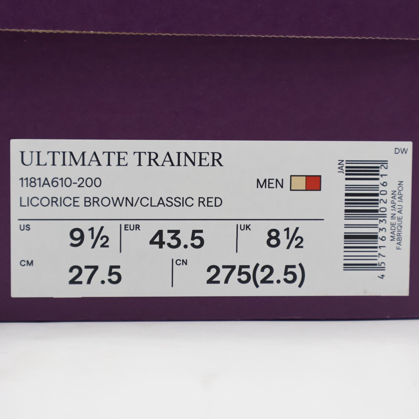 1181A614-001  Onitsuka Tiger NIPPON MADE Ultimate Trainer Black Black (Men's)