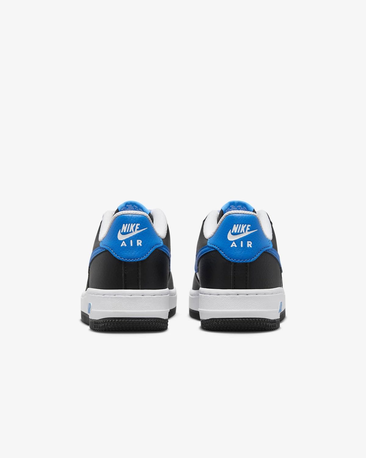 FN8008-001 Nike GS Air Force 1 Black White Light Photo Blue