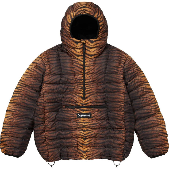 Supreme Micro Down Half Zip Hooded Pullover Tiger