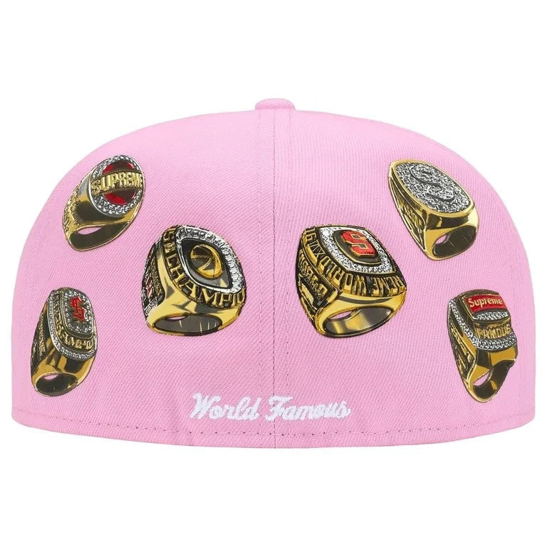 Supreme Rings Box Logo New Era Pink