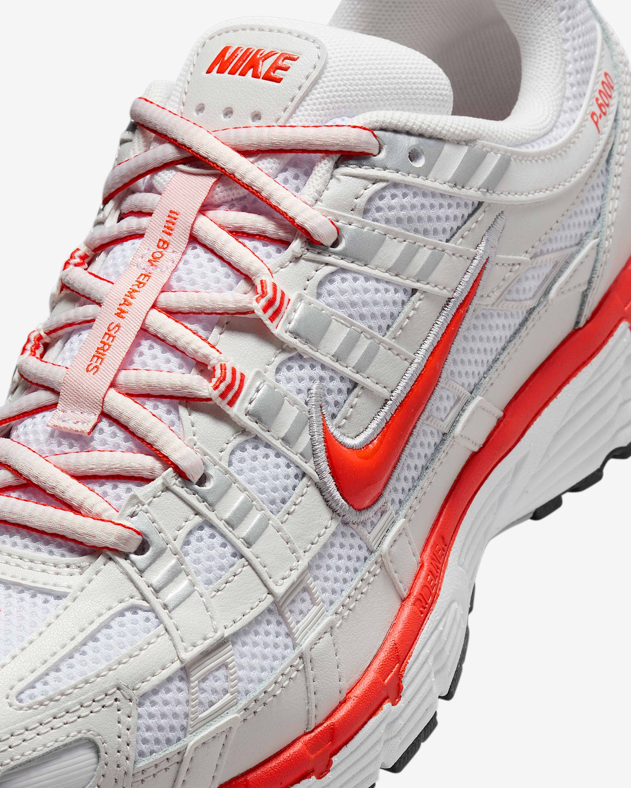 BV1021-107 Nike P-6000 White Platinum Tint Black Picante Red (Women's)