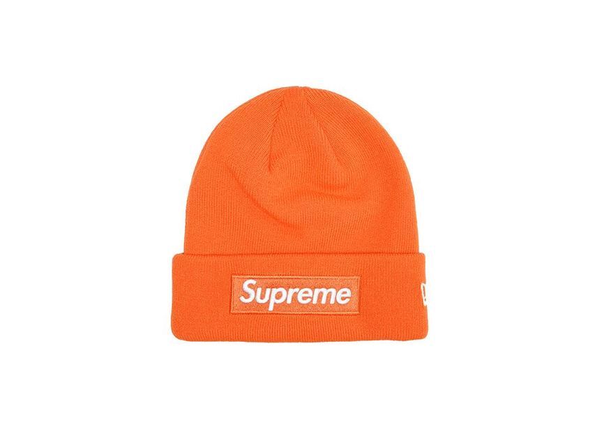 Supreme New Era Box Logo Beanie Orange