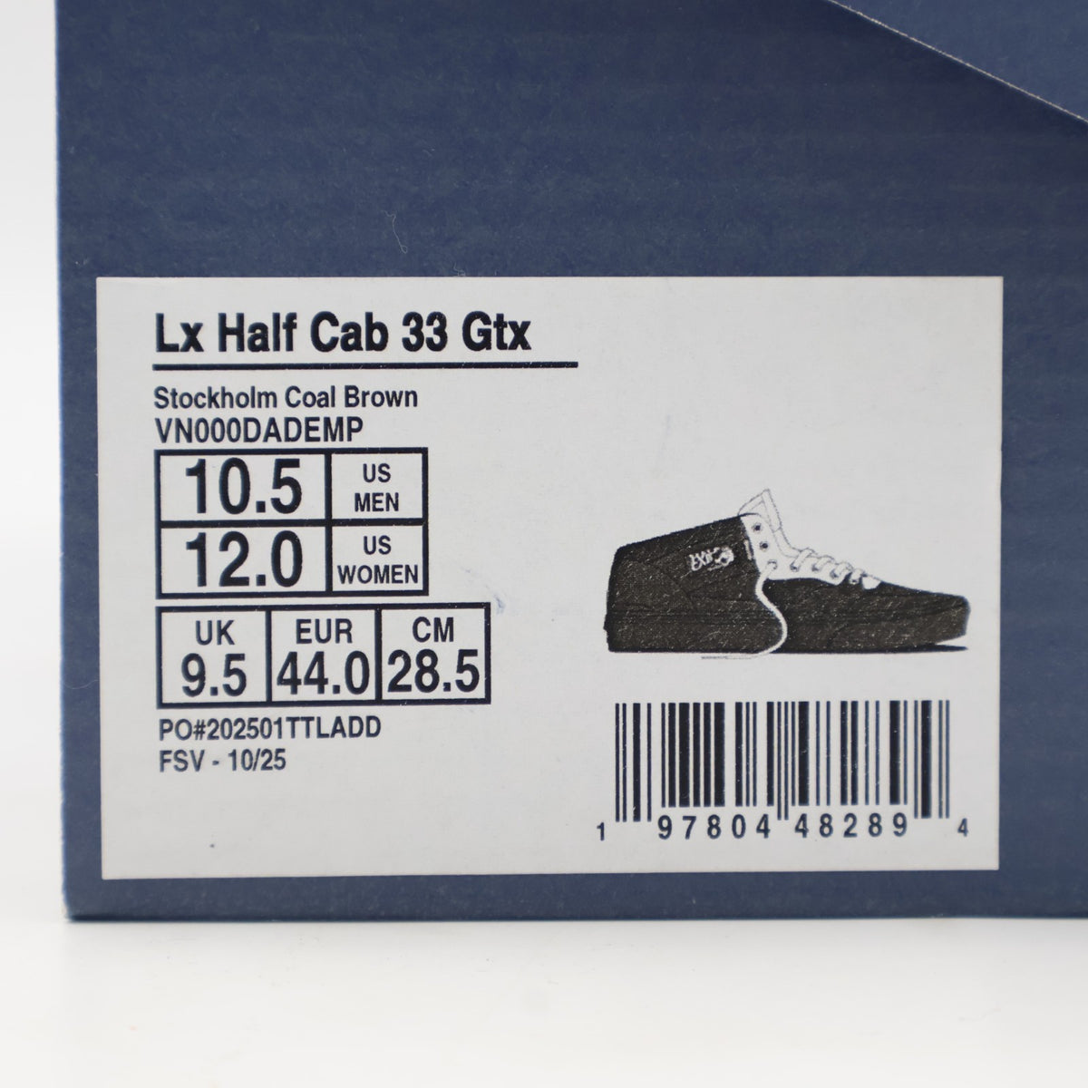 VN000DADEMP Vans Premium Half Cab Reissue 33 GORE-TEX Stockholm Coal (Men's)