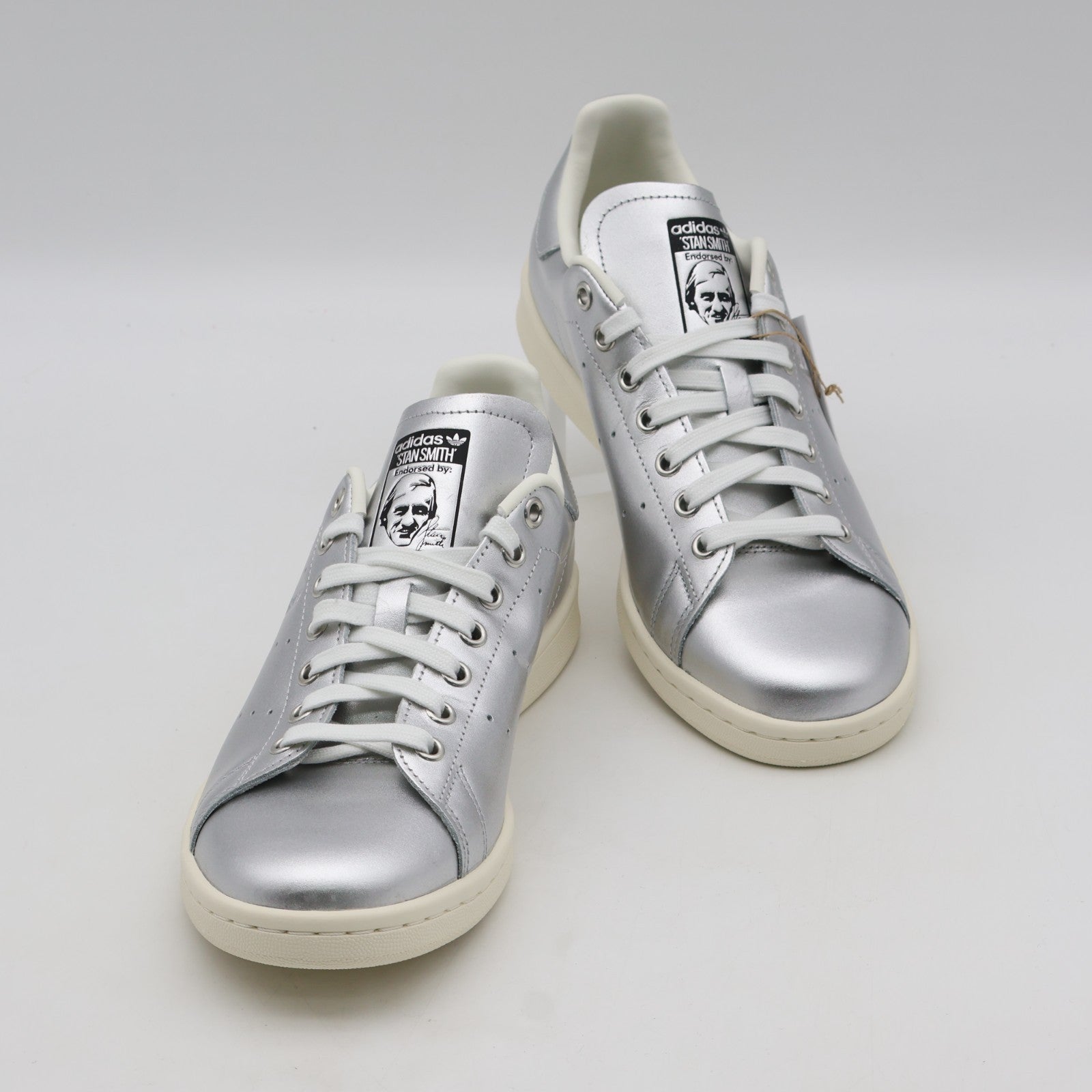 JI2930 adidas Originals Stan Smith Silver Metallic Core Black (Women's)