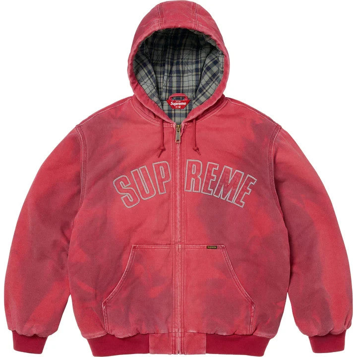 Supreme Reflective Arc Hooded Work Jacket Red
