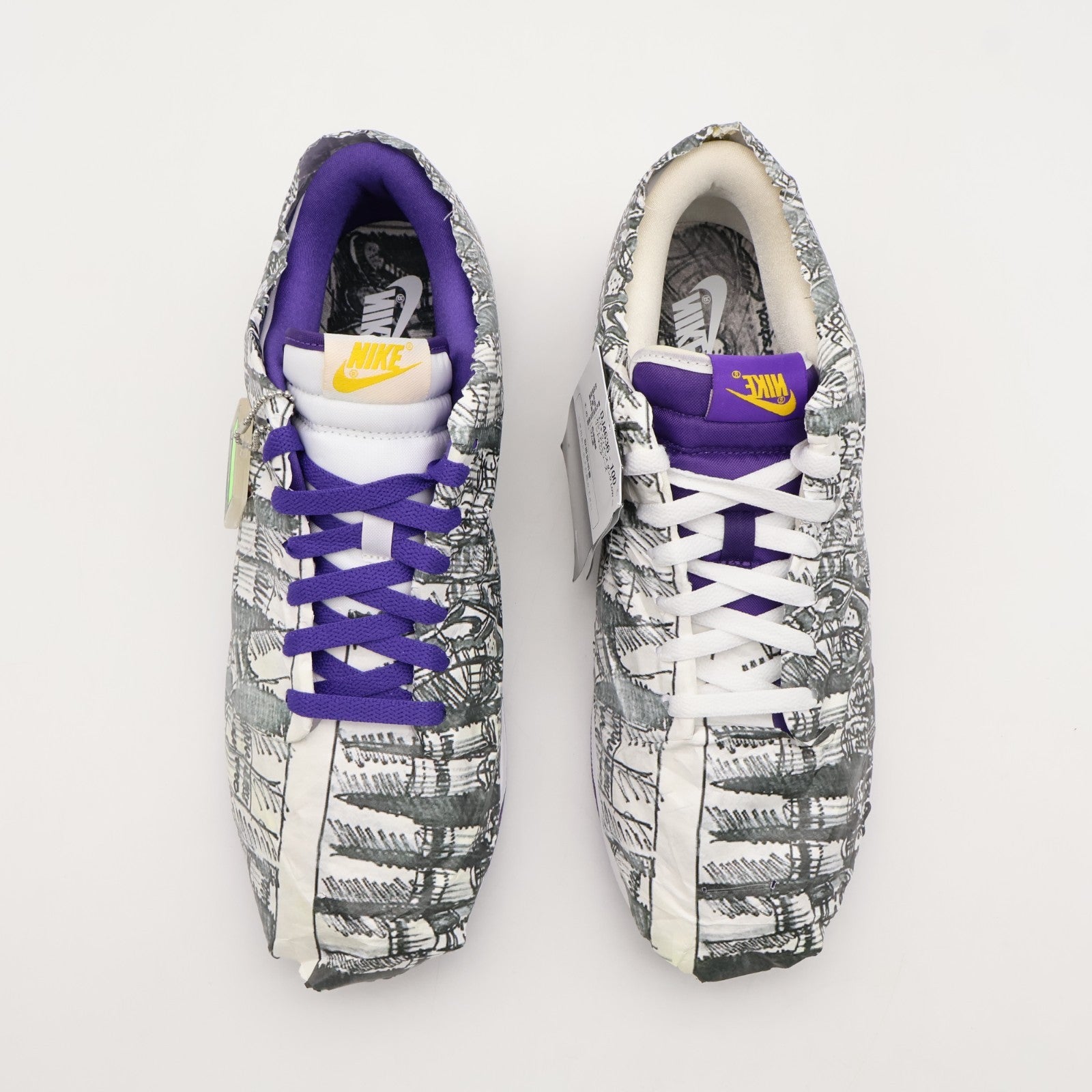 DJ4636-100 Nike Dunk Low Made You Look Flip The Old School Varsity Purple White