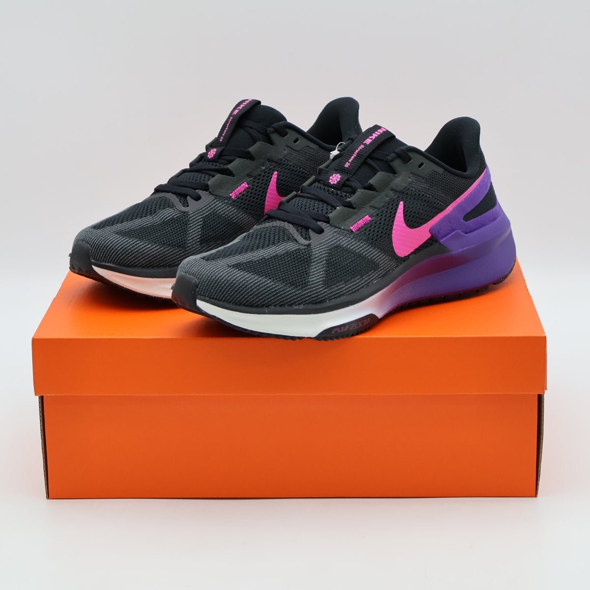 DJ7883-010 Nike Structure 25 Black Anthracite Field Purple Laser Fuchsia (Men's)