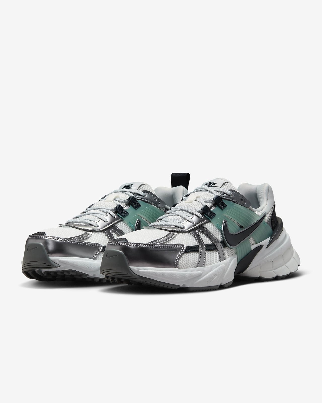 HQ3484-121 Nike Women's V2K Run Summit White Metallic Cool Gray Pure (Women's)