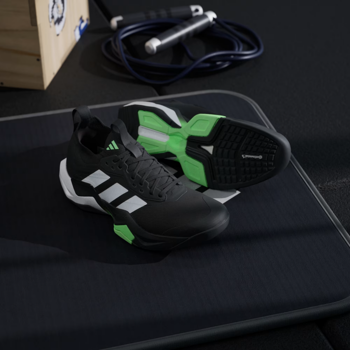 JS3167 adidas Rapidmove ADV 2 Core Black Cloud White Lime Burst (Men's)