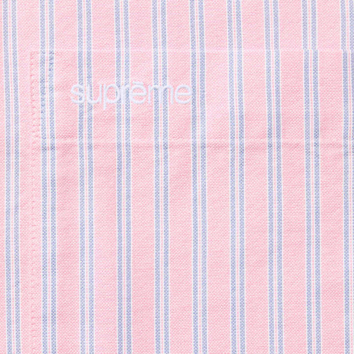 Supreme Loose Fit Oxford S/S Shirt Pink Stripe