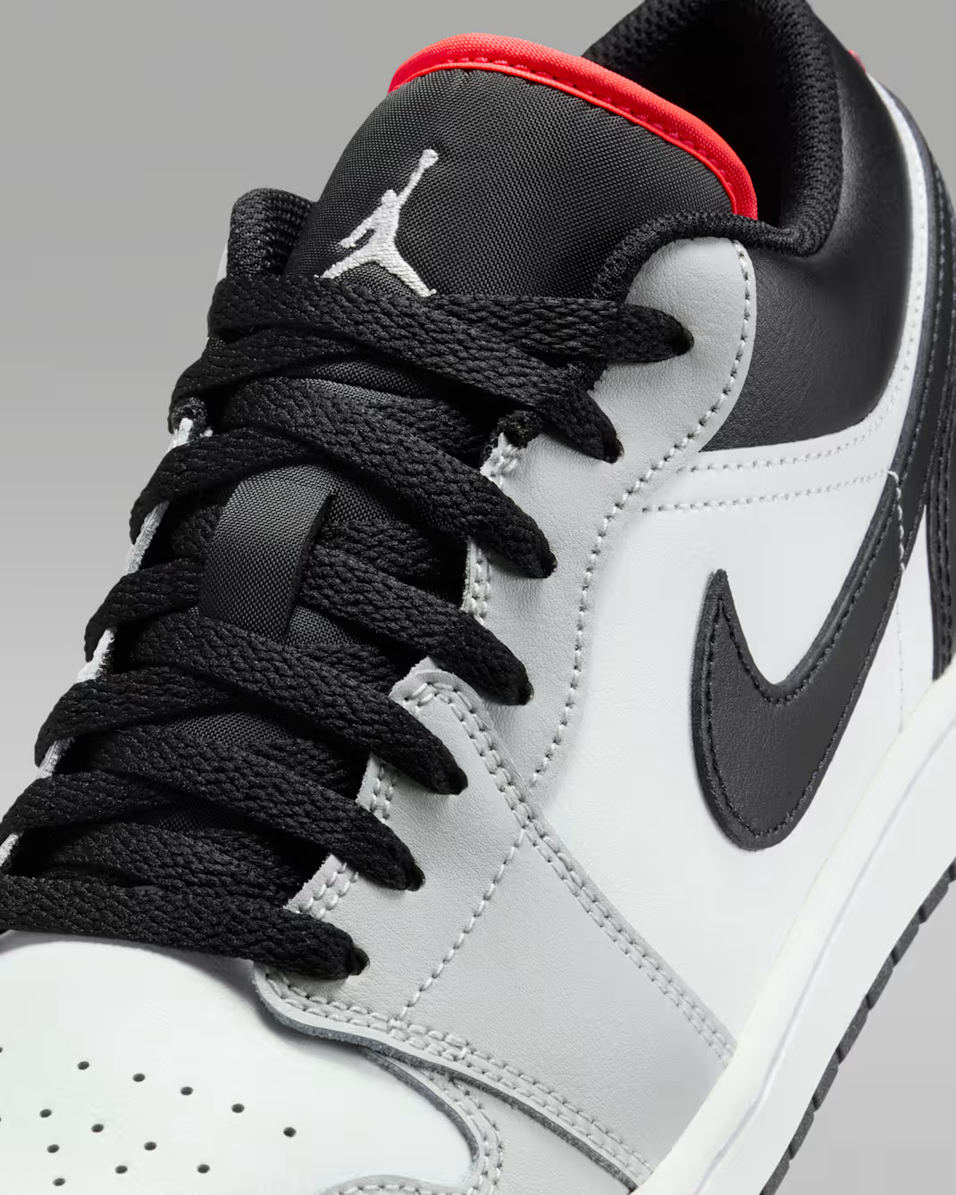 553558-045 Nike Air Jordan 1 Low Neutral Grey Infrared 23 Black (Men's)