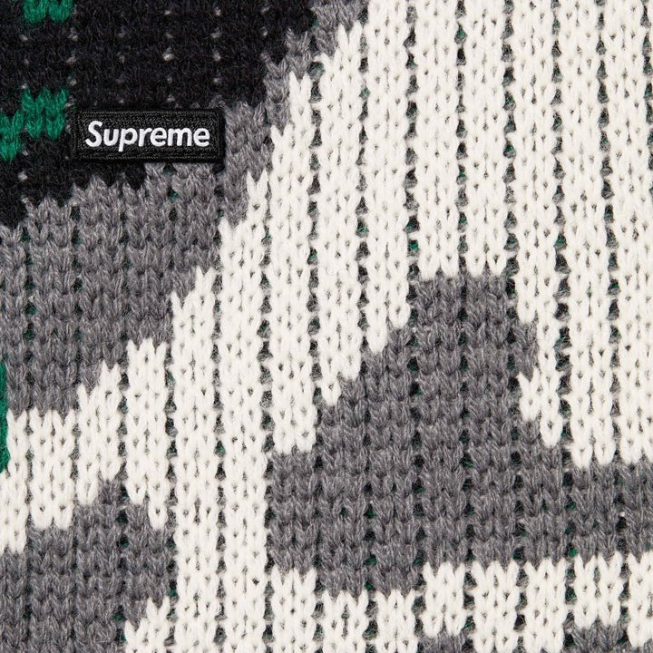 Supreme Small Box Polo Sweater Green Camo