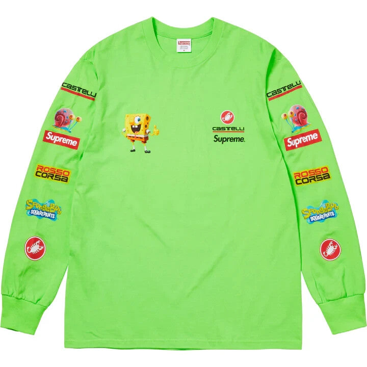 Supreme SpongeBob Castelli Racing L/S Tee Lime