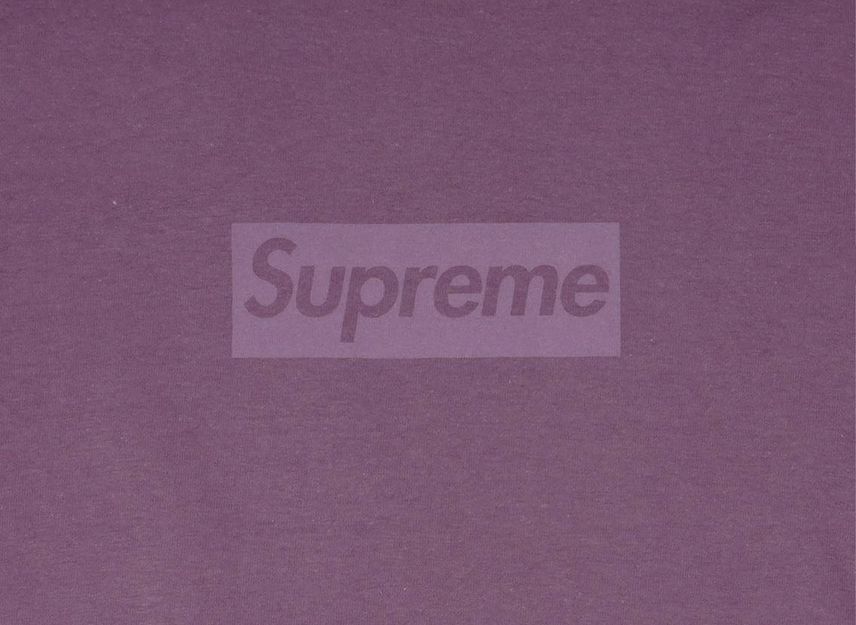 Supreme Tonal Box Logo Tee Dusty Purple