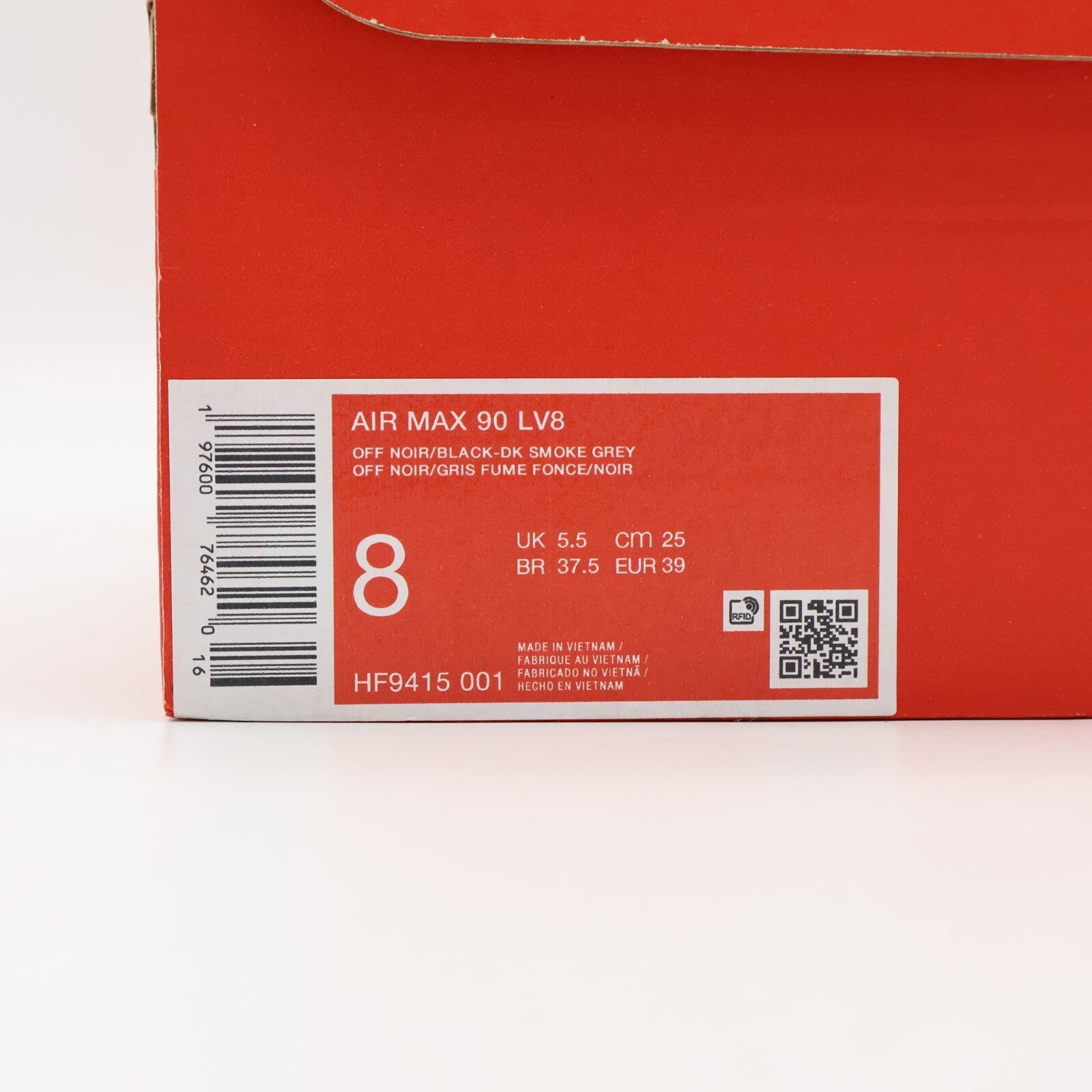 HF9415-001 Nike Air Max 90 LV8 Off Noir Dark Smoke Grey Anthracite Black Women's