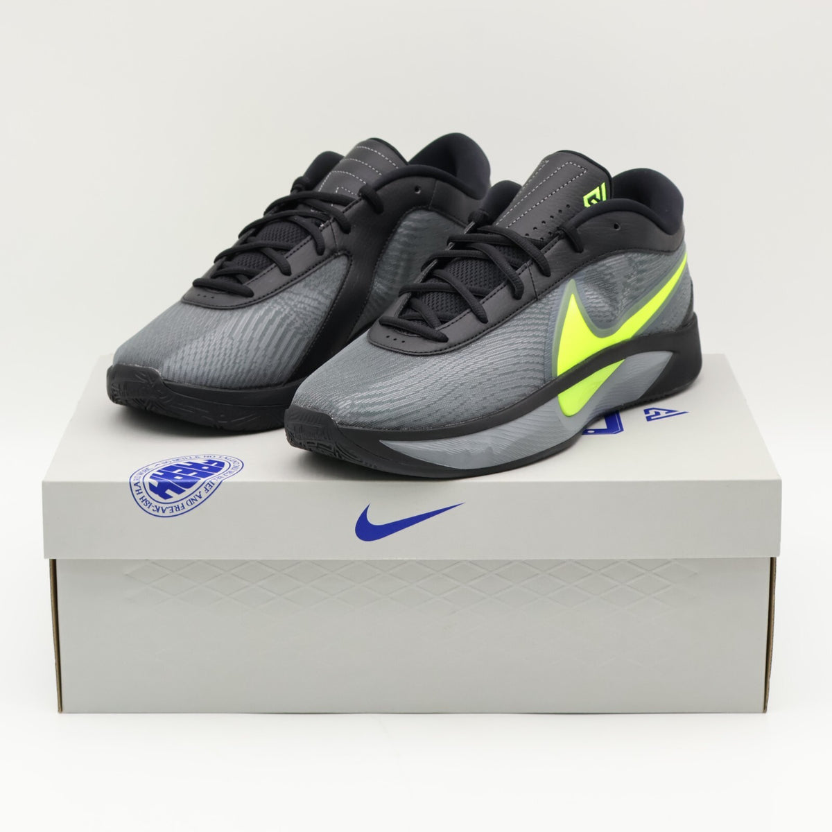 FJ7807-001 Nike Giannis Freak 6 Vibrancy Black Cool Grey Stadium Green (Men's)