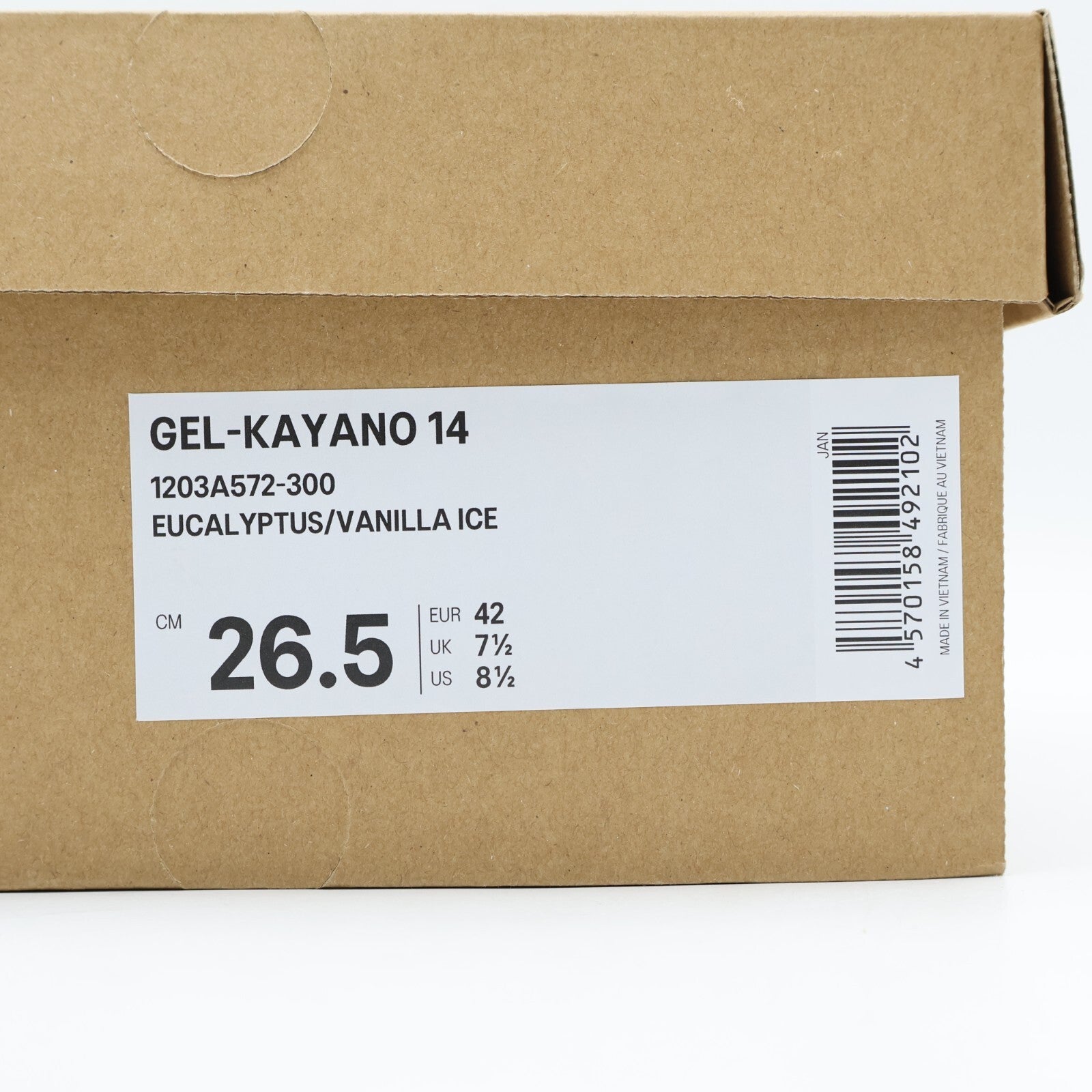 1203A572-300 Juliana Salazar Asics Gel-Kayano 14 Eucalyptus Vanilla Ice (Men's)