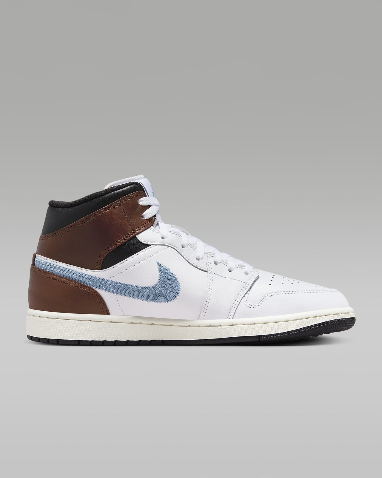 FQ7831-142 Nike Air Jordan 1 Mid SE White Black Sail Blue Grey (Men's)