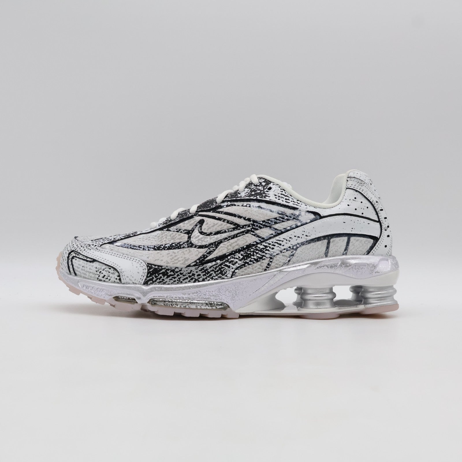 IB8174-100 Nike Shox Ride 2 White Metallic Platinum Black Flat Gold (Men's)