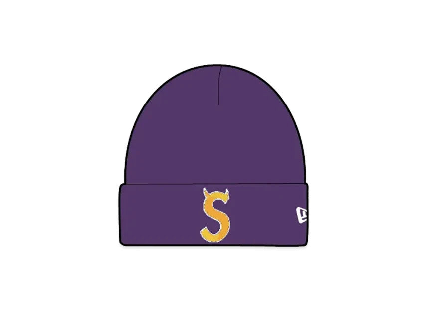 Supreme New Era Devil S Logo Beanie "Purple"