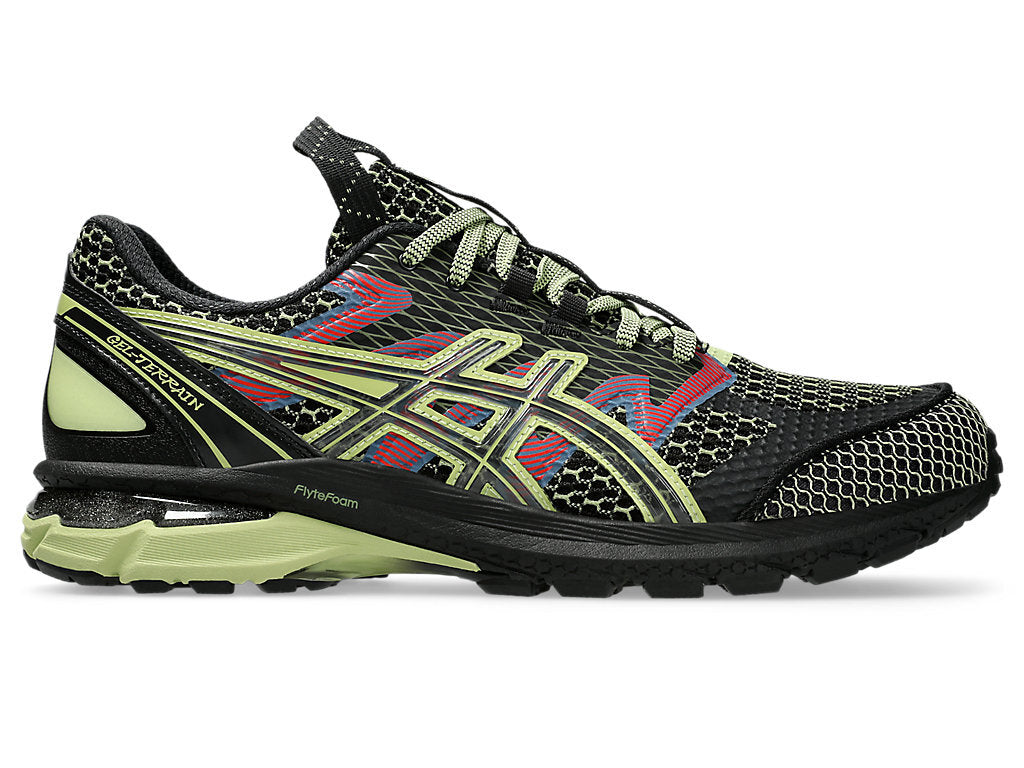 1203A394-001 Asics US4-S Gel-Terrain Black Neon Lime (Men's)