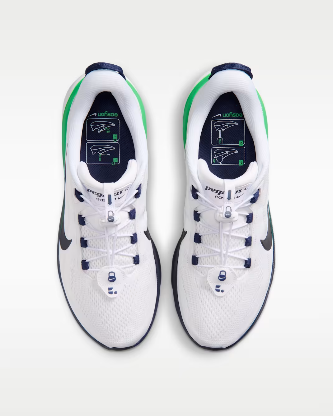 IM4110-100 Nike Pegasus 42 EasyOn "White/Green Spark" (Men's)