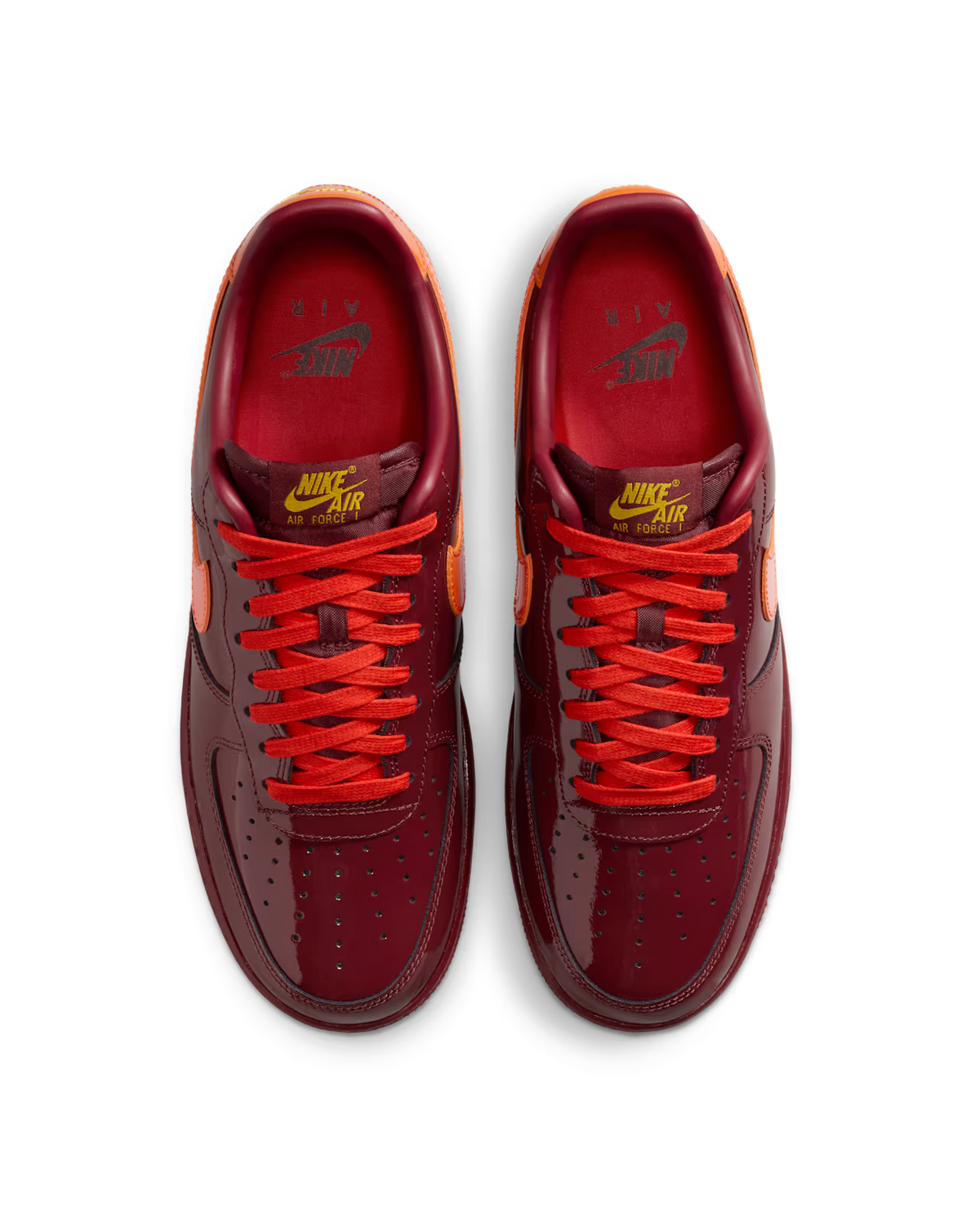 IO4489-601 Nike Air Force 1 Low Patent Leather Dark Team Red Safety (Men's)