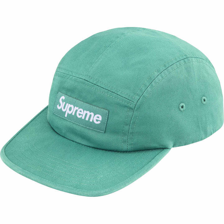 Supreme Washed Chino Twill Camp Cap Aquav