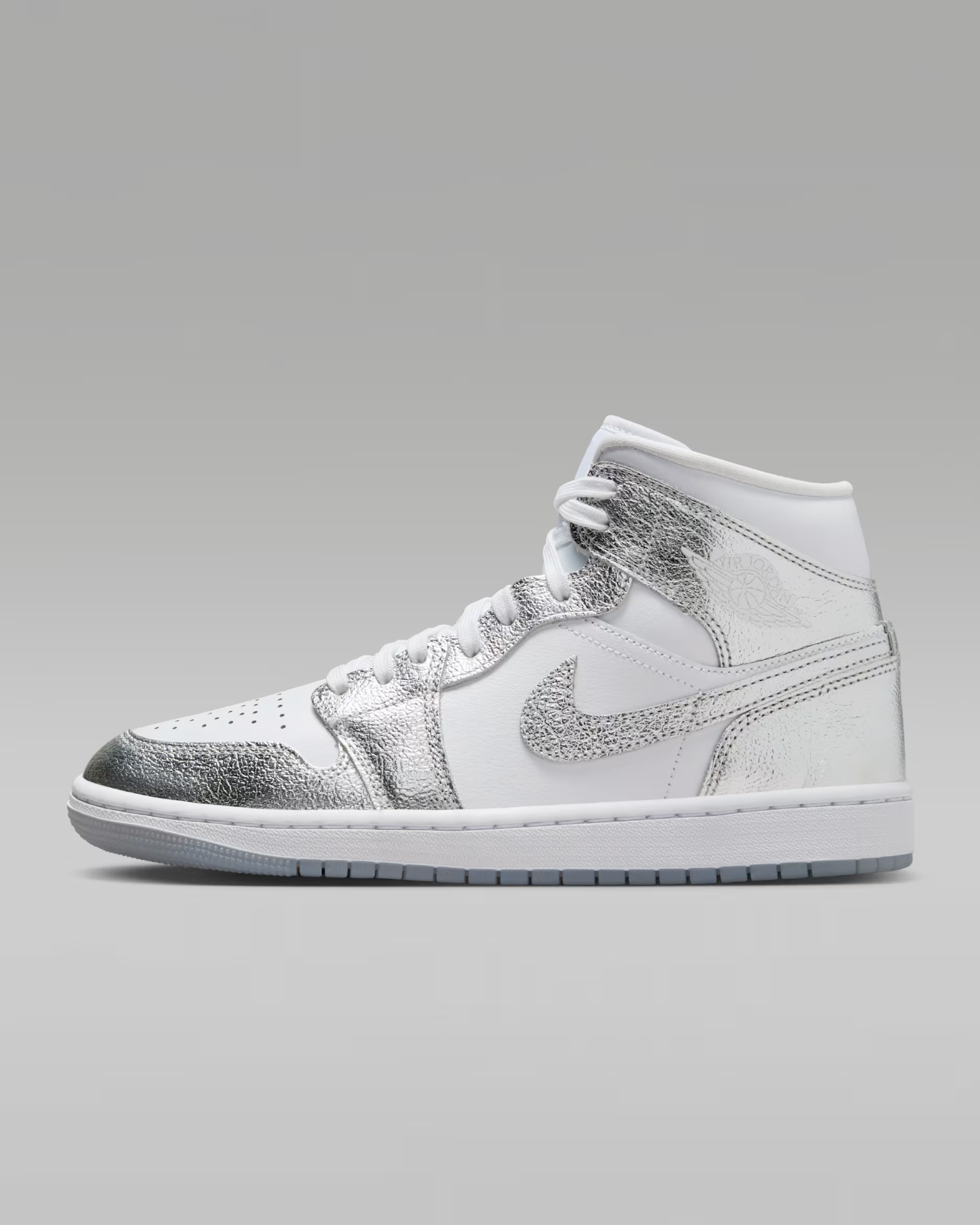 FN5031-100 Nike Air Jordan 1 Mid SE "Metallic Silver" (Women's)