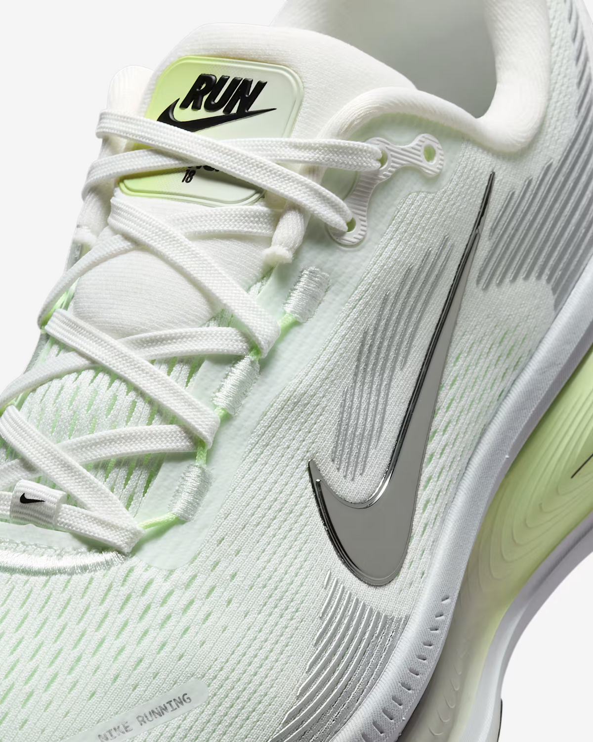 HM6804-107 Nike  Vomero 18 Summit White Barely Volt Light Silver Black (Women's)