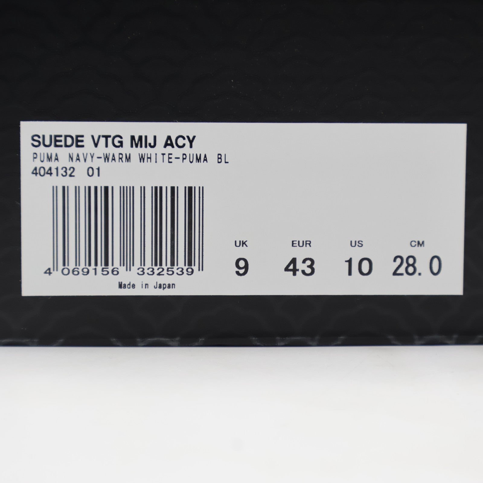 404132-01 Acy Puma Suede VTG MIJ Navy Warm White Black Puma (Men's)