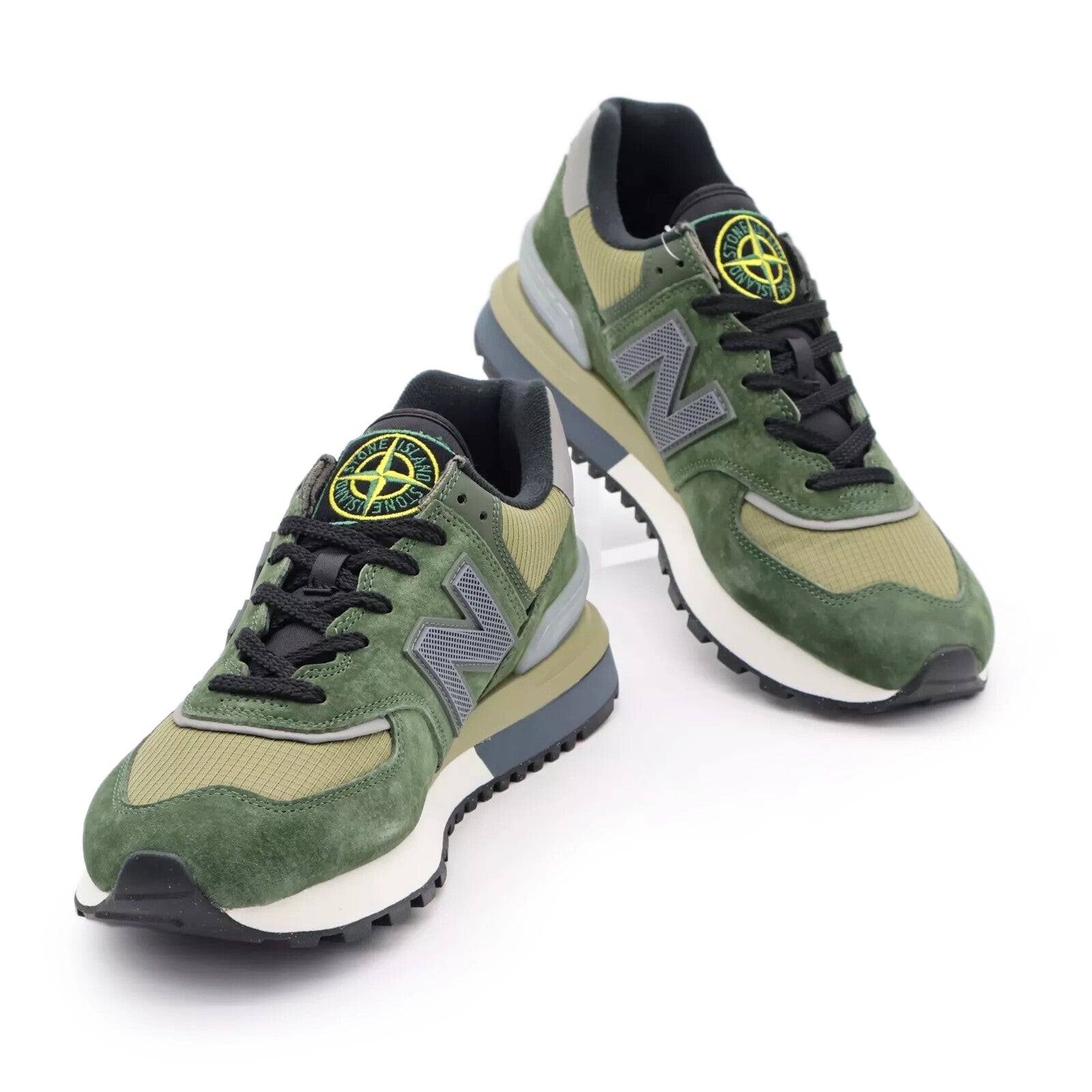 U574LGIL Stone Island New Balance 574 Legacy Dark Green Khaki Brown Grey (Men's)
