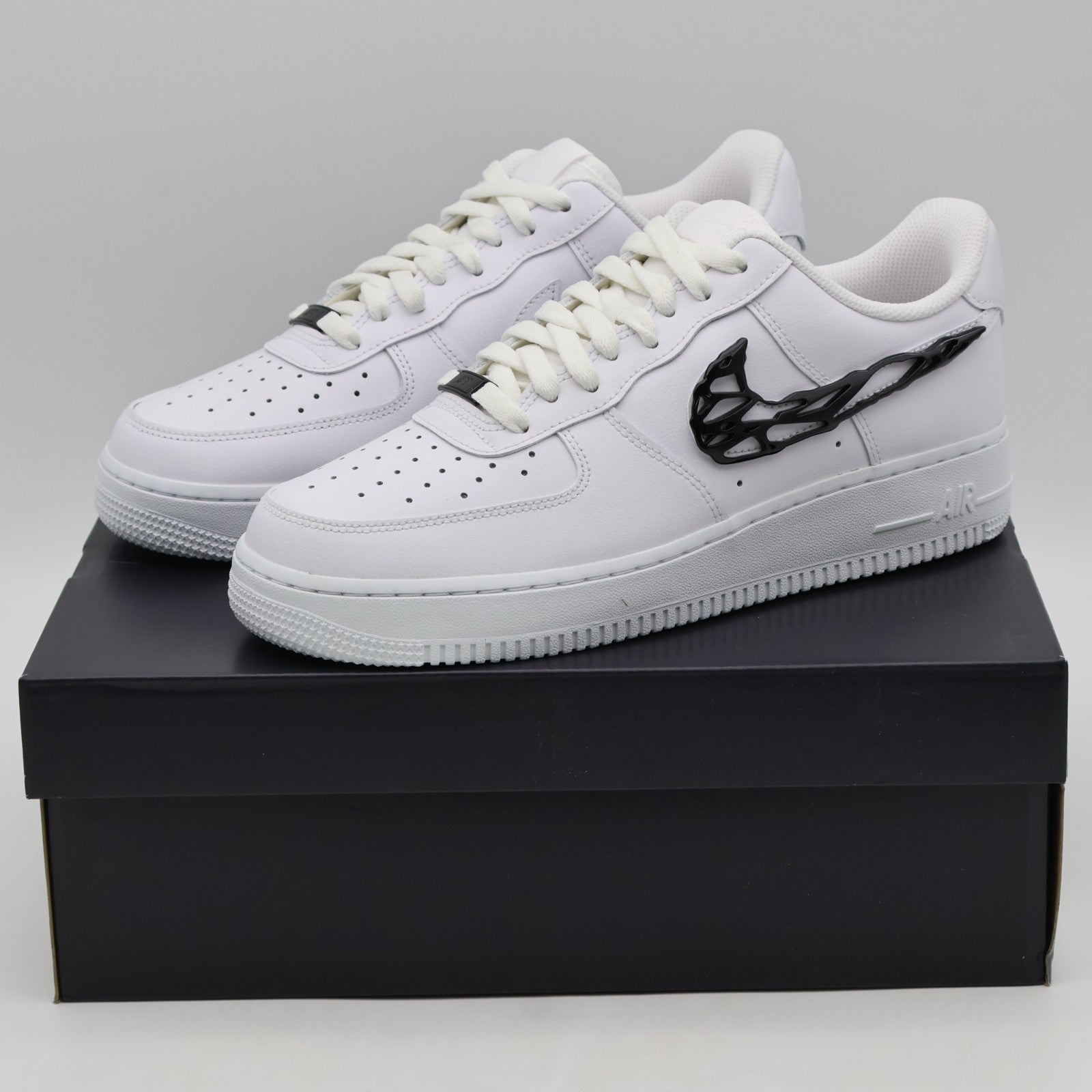 IF1686-101 Nike Air Force 1 Low '07 LX Metal Swoosh White Black (Women's)