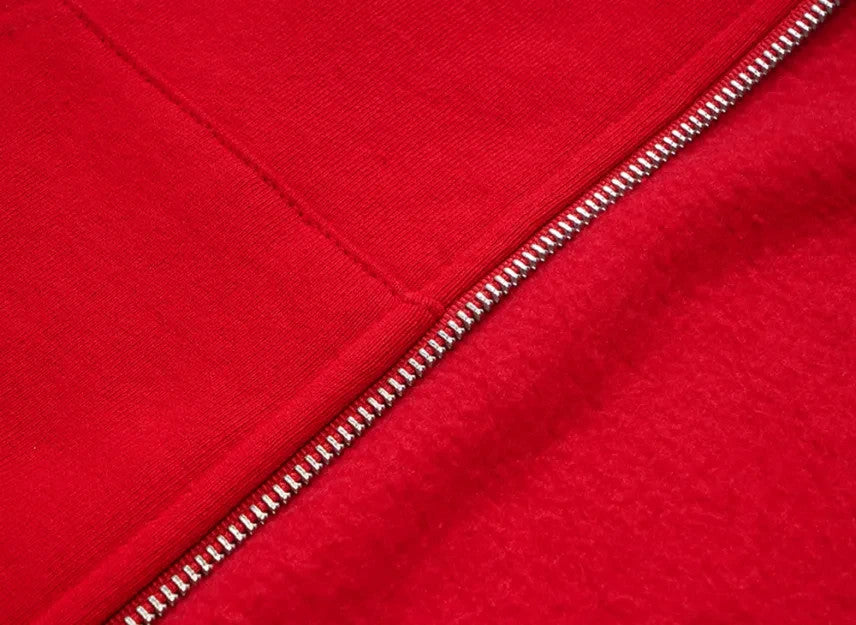 Supreme Devil S Logo Zip Up Hooded Sweatshirt "Red"