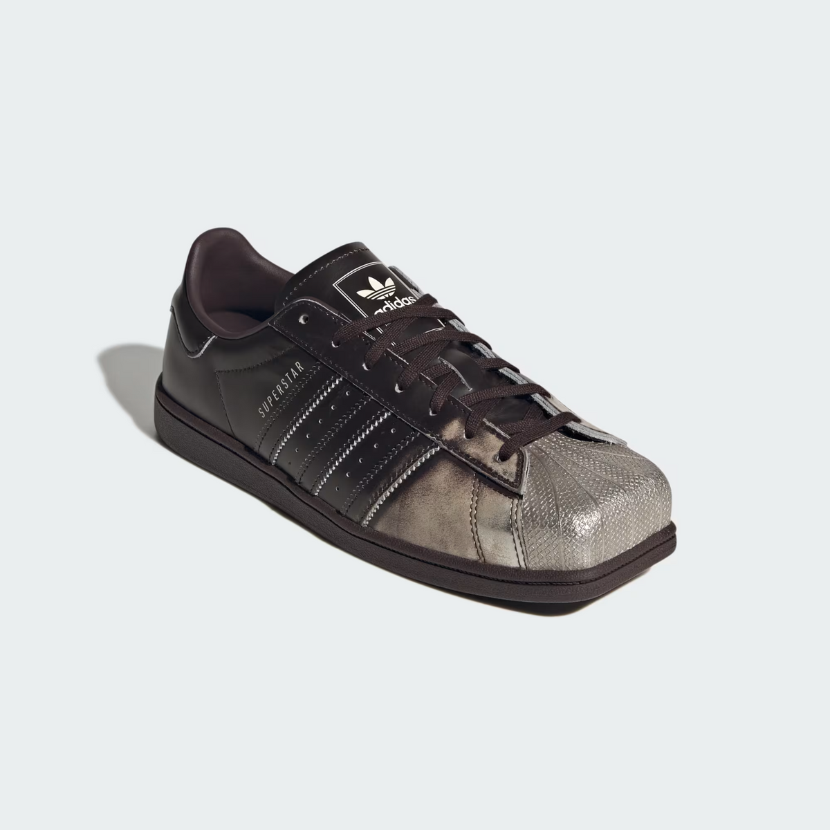 KI7296 adidas Superstar SQ "Aurora Coffee/Silver Metallic/Cream White" (Women's)