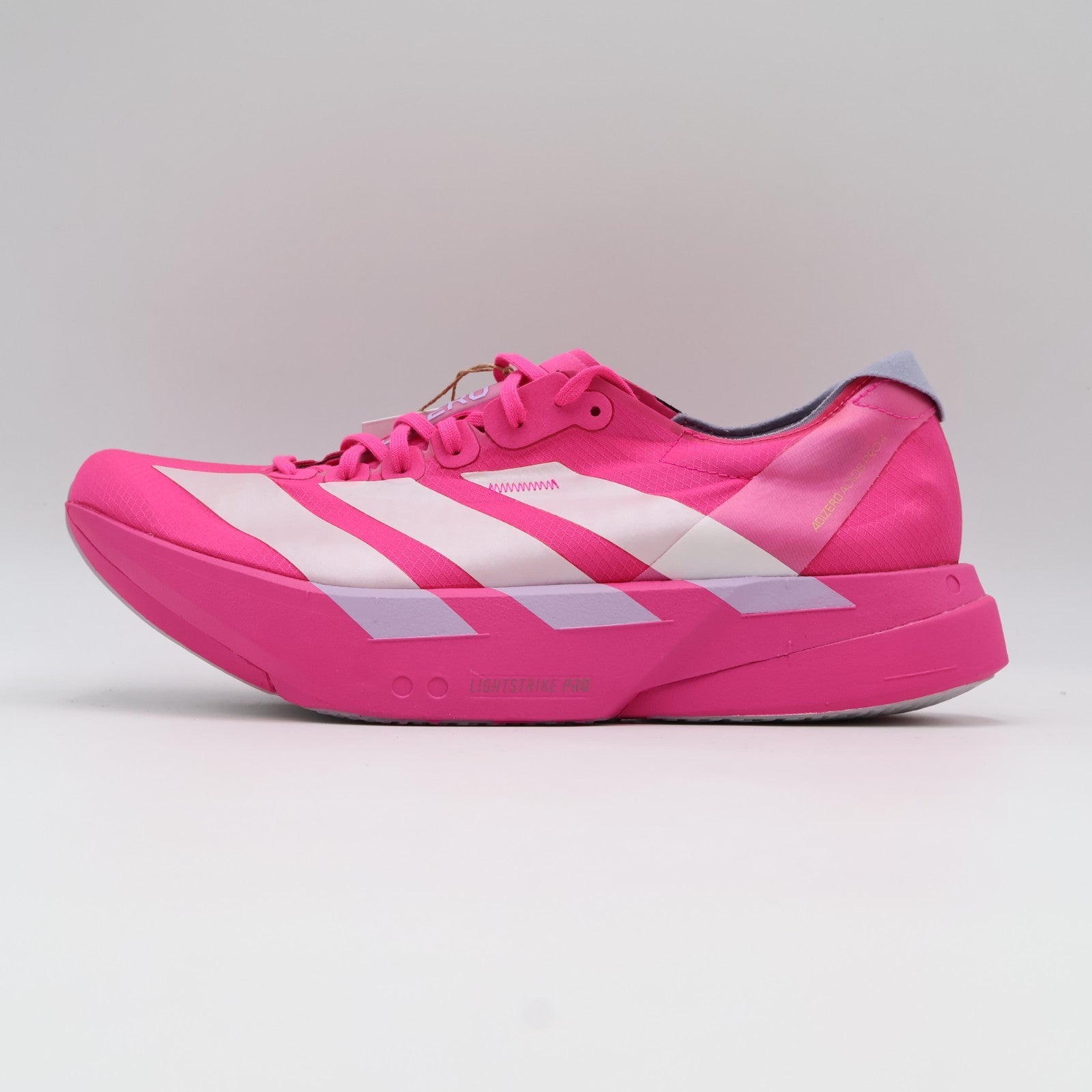 JR1269 adidas Adizero Adios Pro 4 Shock Pink Zero Metallic Aurora Plum (Men's)