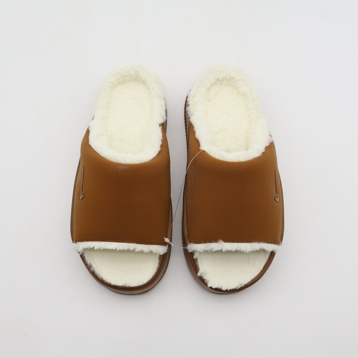 HV8560-200 Nike Calm Elevation Fur Slides Light British Tan (Women's)