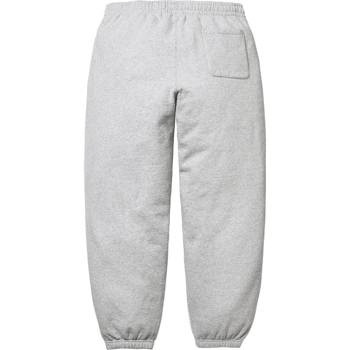 Supreme Satin Applique Sweatpant Heather Grey