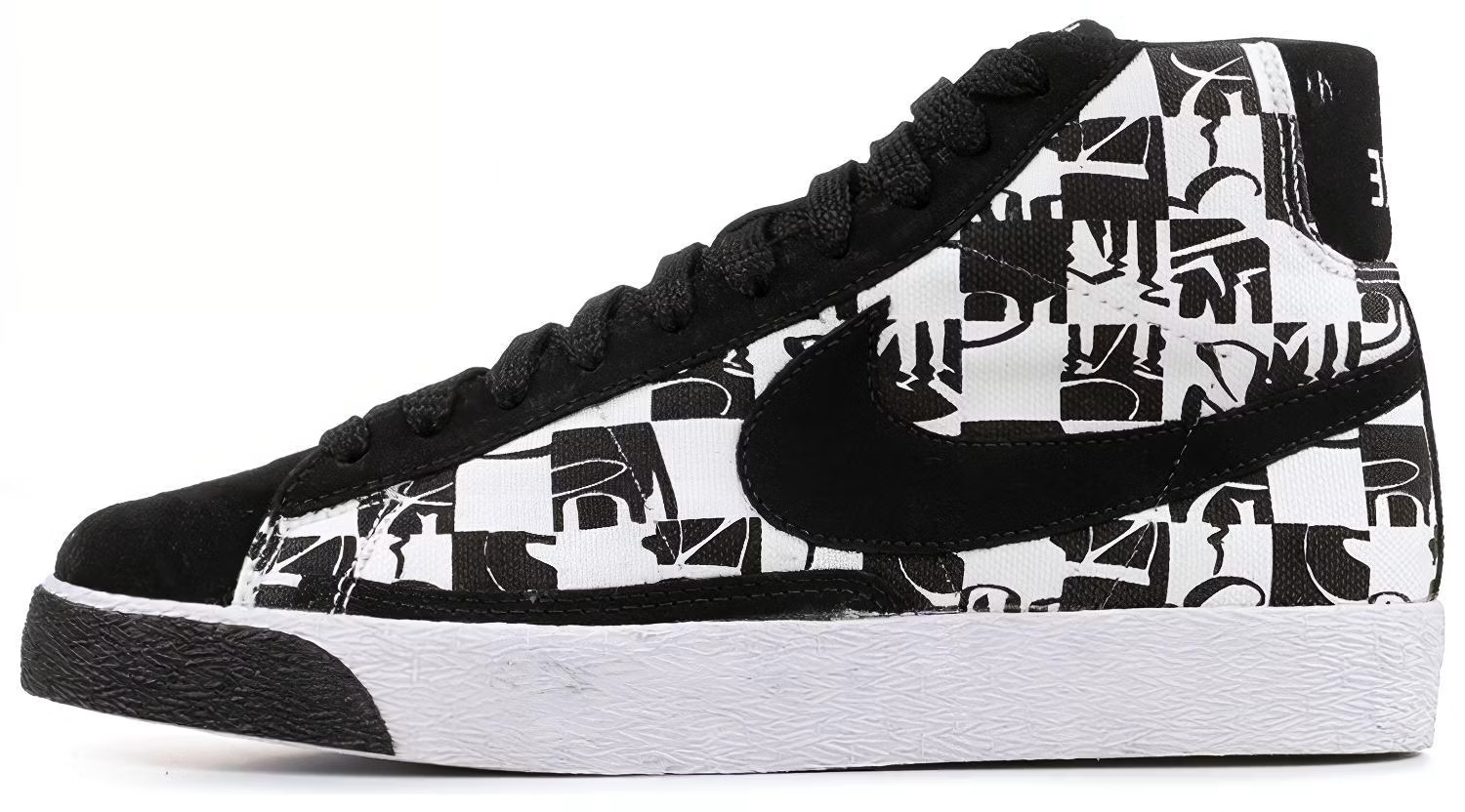 332286-101 Stussy Ã NEIGHBORHOOD Ã Nike SB Blazer Mid "Black/White" (Men's)