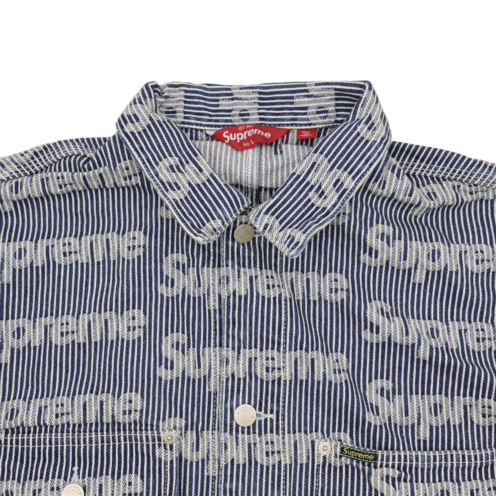 Supreme Denim Chore Trucker Jacket Stripe