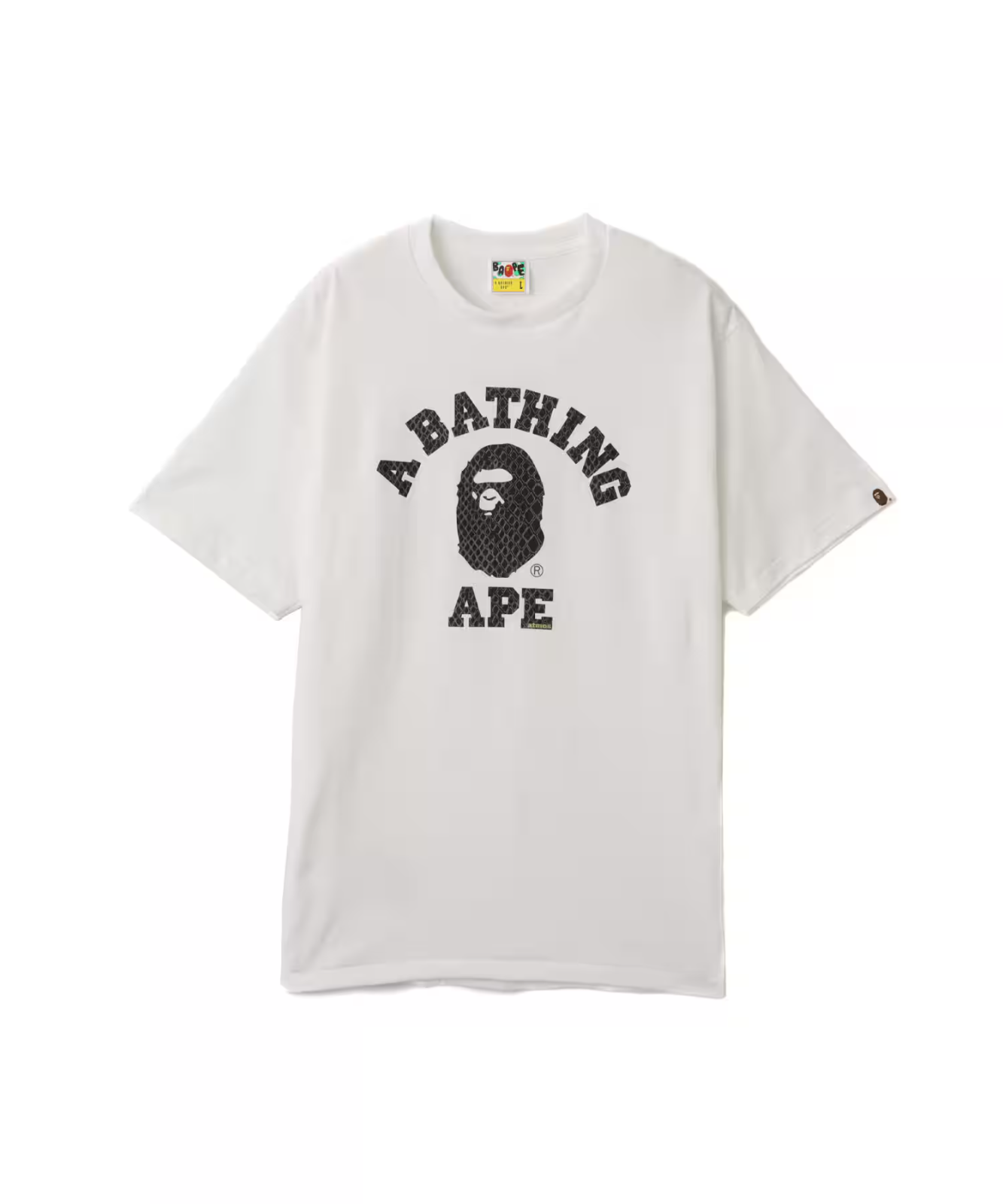A BATHING APE atmos Bape A Bathing Ape G-Snk College Tee White