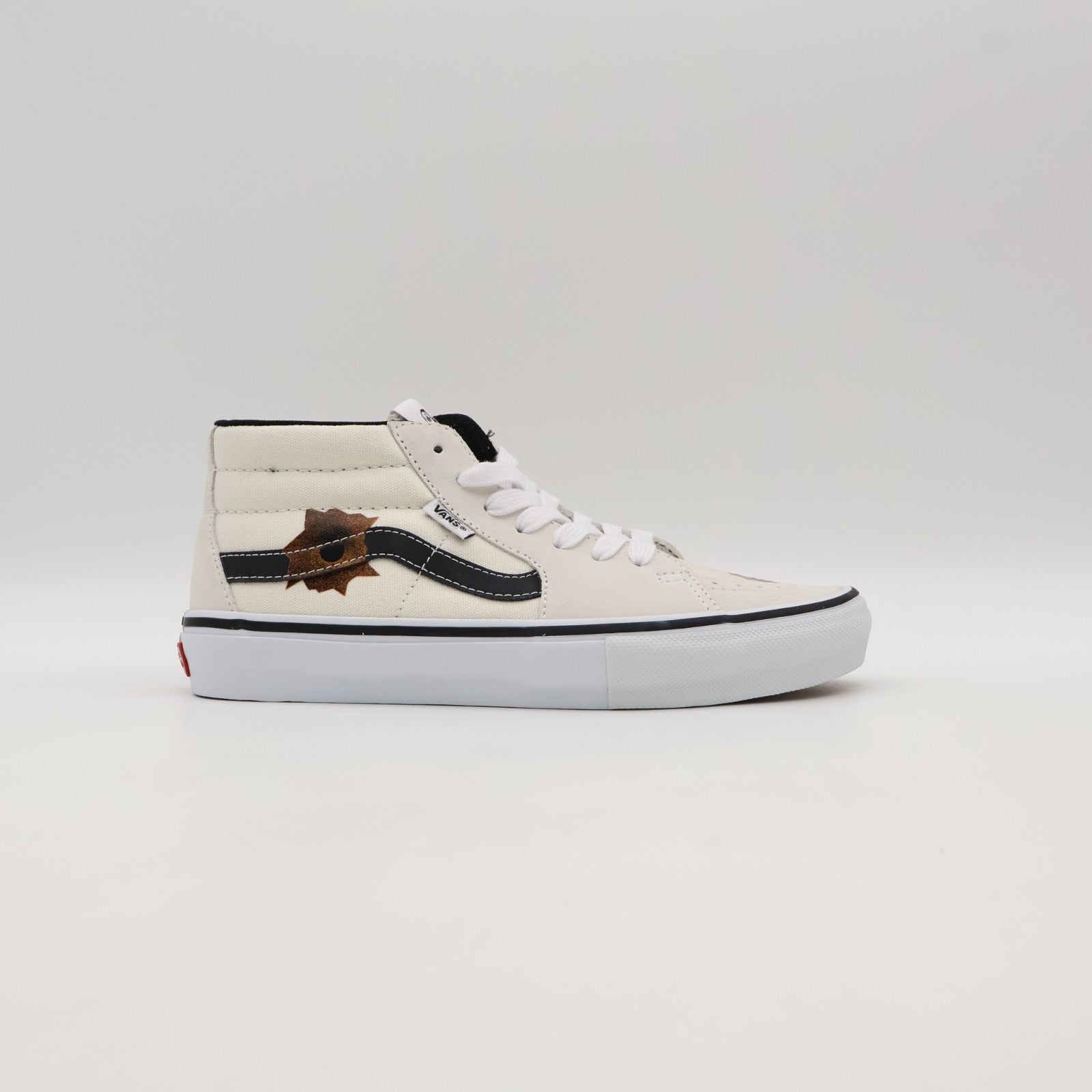 VN0A5KS1CRM Nate Lowman Supreme Vans Skate Grosso Mid Bullet Hole Natural (Men's