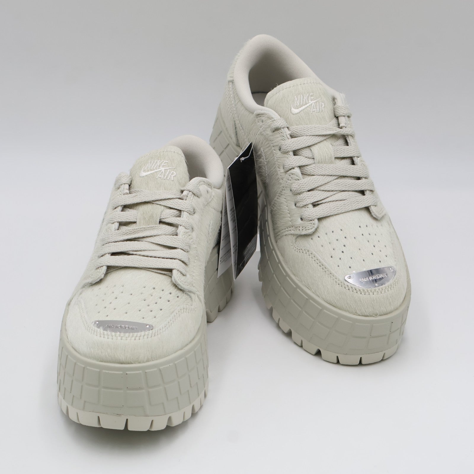 IB7210-001 Nike Air Jordan 1 Brooklyn Low Light Bone Metallic Silver (Women's)