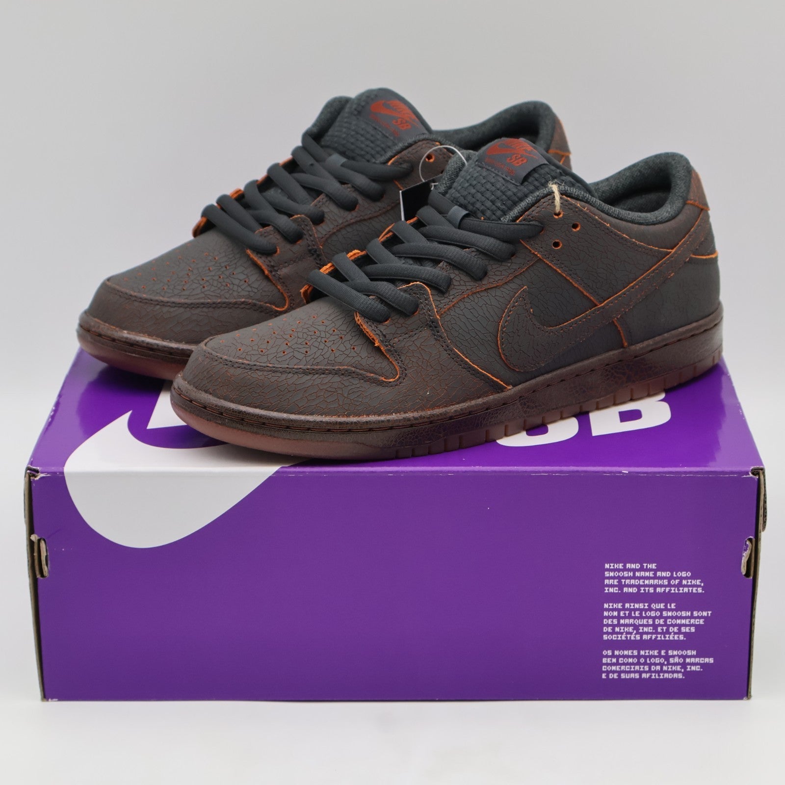 HV1668-001 Nike SB Dunk Low Pro Dark Smoke Grey and Black (Men's)