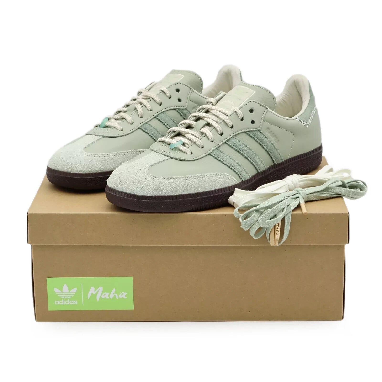 IE0967 Maha adidas Originals Samba OG Half Green (Men's)