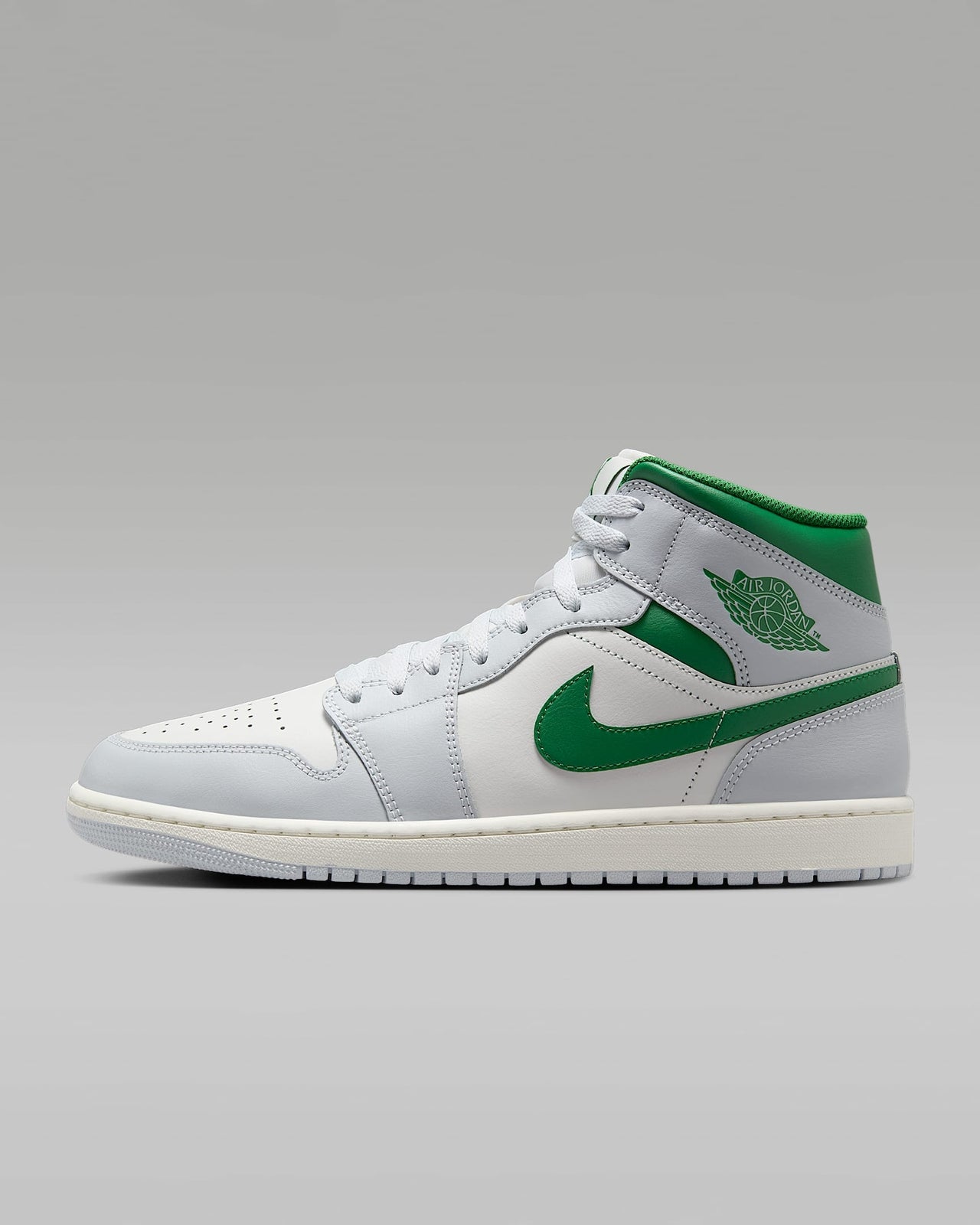 DQ8426-142 Nike Air Jordan 1 Mid Summit White Pure Platinum Sail Pine (Men's)