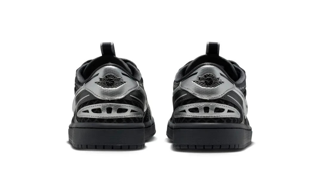 HQ2186-001 Nike Air Jordan 1 Low Method Of Make V3 Black Metallic Silve (Women's