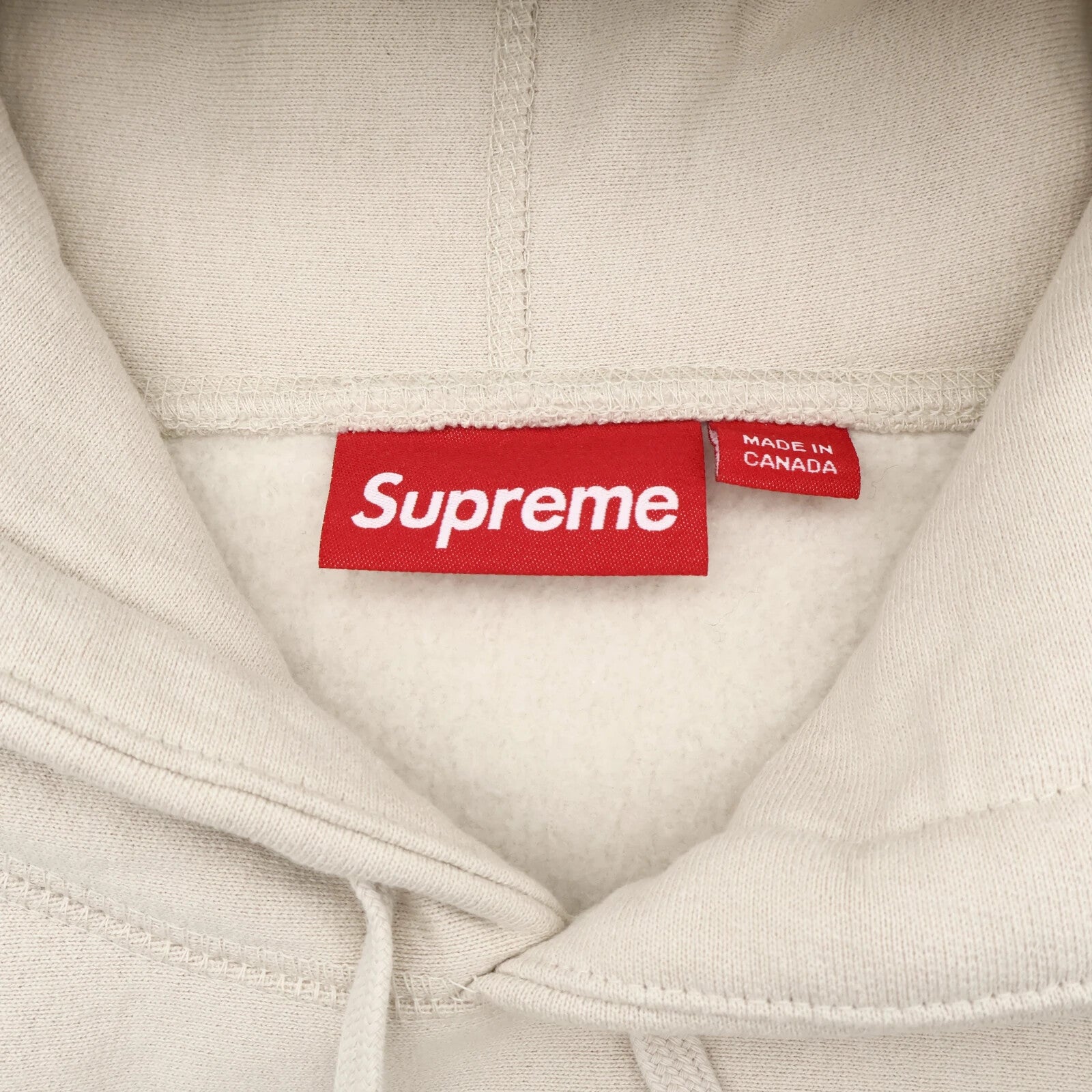 Supreme Box Logo Hooded Sweatshirt Stone Hoodie White 24FW