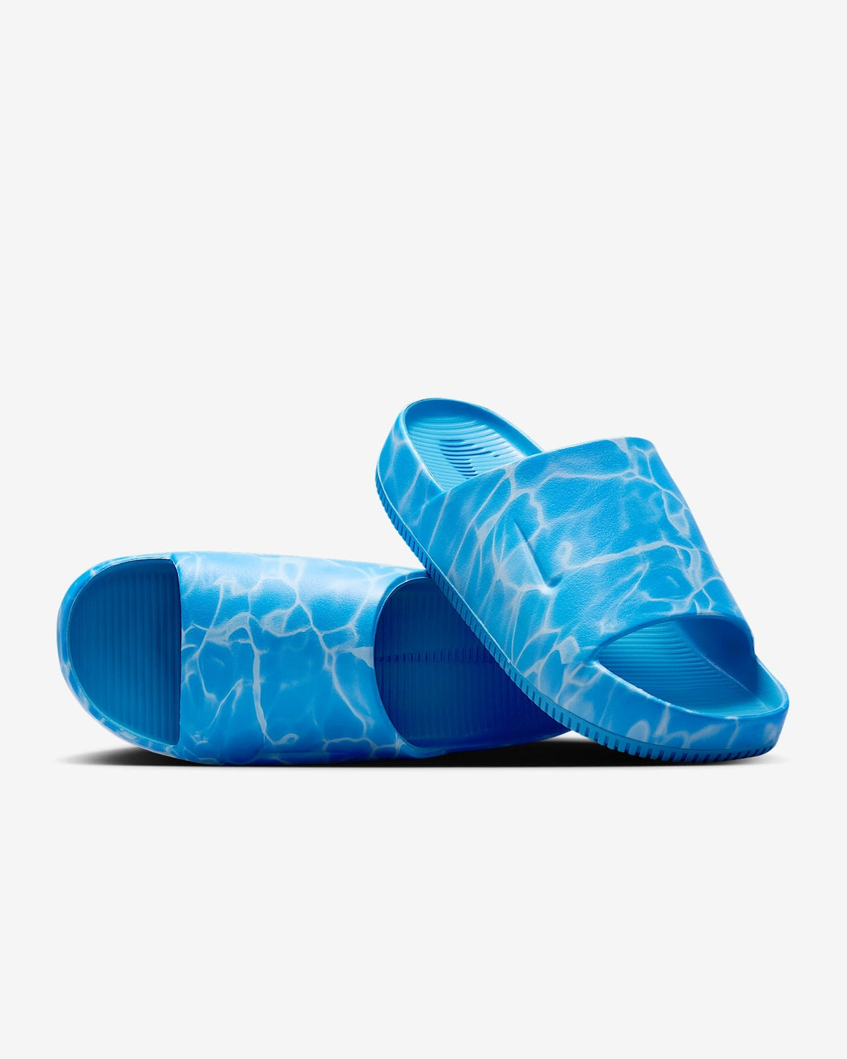 HQ1125-400 Nike Calm Printed Slide Coast Signal Blue Antarctica Coast (Men's)